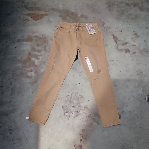 NWT Arizona Jeans Tan Stretch Jeggings Size 9 - Picture 2 of 9